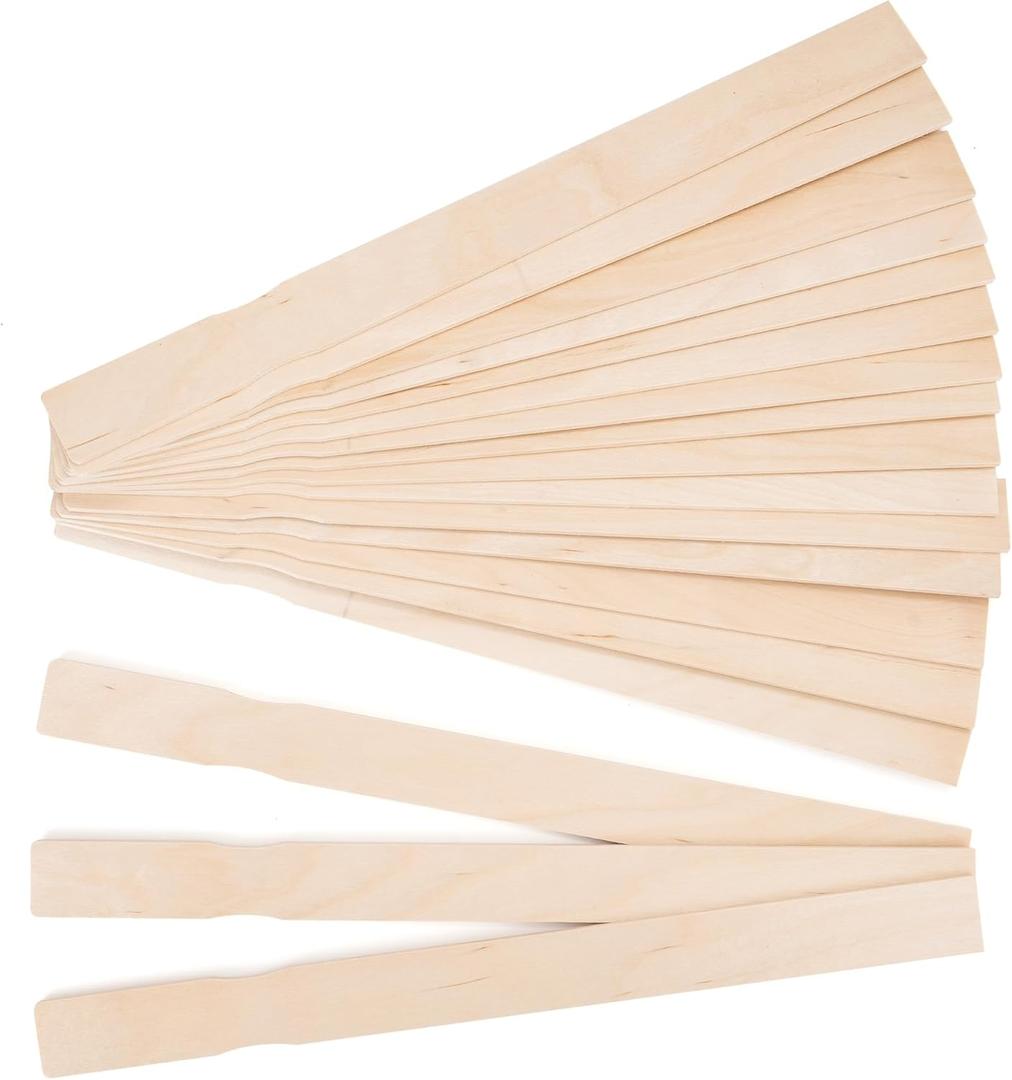 30 Pieces Paint Stir Sticks, 12 Inch Long Wooden Paint Stirrers for Mixing Paint, Paint Sticks for Library Markers or Garden Plant Labels, Mixing Sticks for DIY Craft Sticks