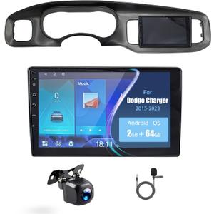 2+64G Car Radio for Dodge Charger 9 inch Touch Screen 2015-2023 Stereo,Wireless Carplay/Andriod Auto/Bluetooth/WiFi//EQ Audio/AM/FM/Navigation/AHD Camera