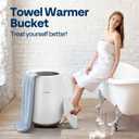 VIVOHOME 20L Towel Warmer for Bathroom, Large Towel Heater Bucket with Keep Warm Feature, 4 Timer and 3 Temperature Settings, Suitable for Oversized Towels, Blankets, Bathrobes