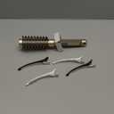 AIMIKE Round Hair Brush, 1 inch Barrel with Boar Bristles, Nano Thermal Ceramic & Ionic Tech, for Blow Drying, Styling, Curling and Shine + 4 Clips (Gold, Unisex, Fine Hair, Short Hair, Anti-Frizz)