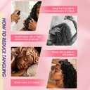 Feather Crochet Hair Extensions for Women 18 Inch 100 Strands Micro Knots Hair Pre-Separated Invisible Human Hair Blend Synthetic Curly Deep Wave Crochet Hair(100strands Black to Blonde)