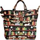 Canvas Crossbody Tote Bag for Women  Cute Large Shoulder Bags with Zipper Buckle Interior Pocket for Work, Travel