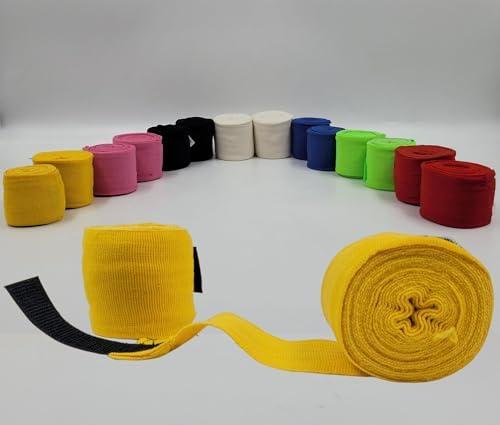 Woldorf USA Professional 180 inch Mexican Style Hand Wraps for Boxing Kickboxing Muay Thai MMA Hand Support & Knuckle Protection Fast and Personalized Tightening 10 Pairs