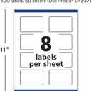 Avery Printable Durable White Rectangle Labels, Sure Feed Technology, 2" x 3", Print-to-the-Edge, Waterproof Labels, Laser & Pigment-Based Inkjet Compatible, 400 Total
