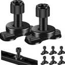 8 Pcs L-Track Double Lug Threaded Stud Nut Fitting Tie Down| Used with L Track Rail for Truck Bed,Trailer Cargo Control,Pickup,RV,ATV,Bearing 6000 LBS Heavy Duty Steel