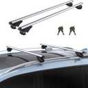 TANX Roof Rack Cross Bars with 4 Anti-Theft Locks | Heavy-Duty Universal Roof Rack (200lbs Capacity) | Universal Cross Bars That Fit Most Raised Side Rails Vehicles/SUVs (with Gap Design)