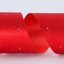 Glitter Solid Ribbon for Gift Wrapping Floral Bouquets Wedding Party Decoration Bows Gift Wrapping Floral Arrangement (Mixed Colors, 2inch x 25yards x 6pcs)