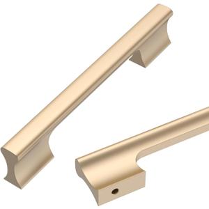 Asidrama 10 Pack 5 Inch(128mm) Champagne Copper Kitchen Cabinet Handles, Cabinet Pulls Kitchen Cabinet Hardware for Cupboard Drawer Pulls