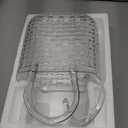 Glass Purse Vase, Purse Vase for Flowers, Unique Purse Flower Vase, Large Glass Bag Vases, 10 Inch Handbag Shaped Vases for Home, Living Room, Bedroom, Table, Office Decor