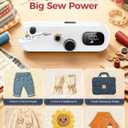 Handheld Sewing Machine,Portable Rechargeable with LCD Display & Sewing Kit | 3-Speed,USB-C Charge,Beginner friendly,Easy threading,Compact storage,Home sewing
