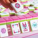 American Mahjong Set Complete, 160 Rose Pink 4 - Layer American Mahjong Tile Set with 4 Dice with Pouch, Gift-Ready Storage Box, Mahjong Tile Set American, Mahjong Tiles, Mahjong Sets, Mahjong