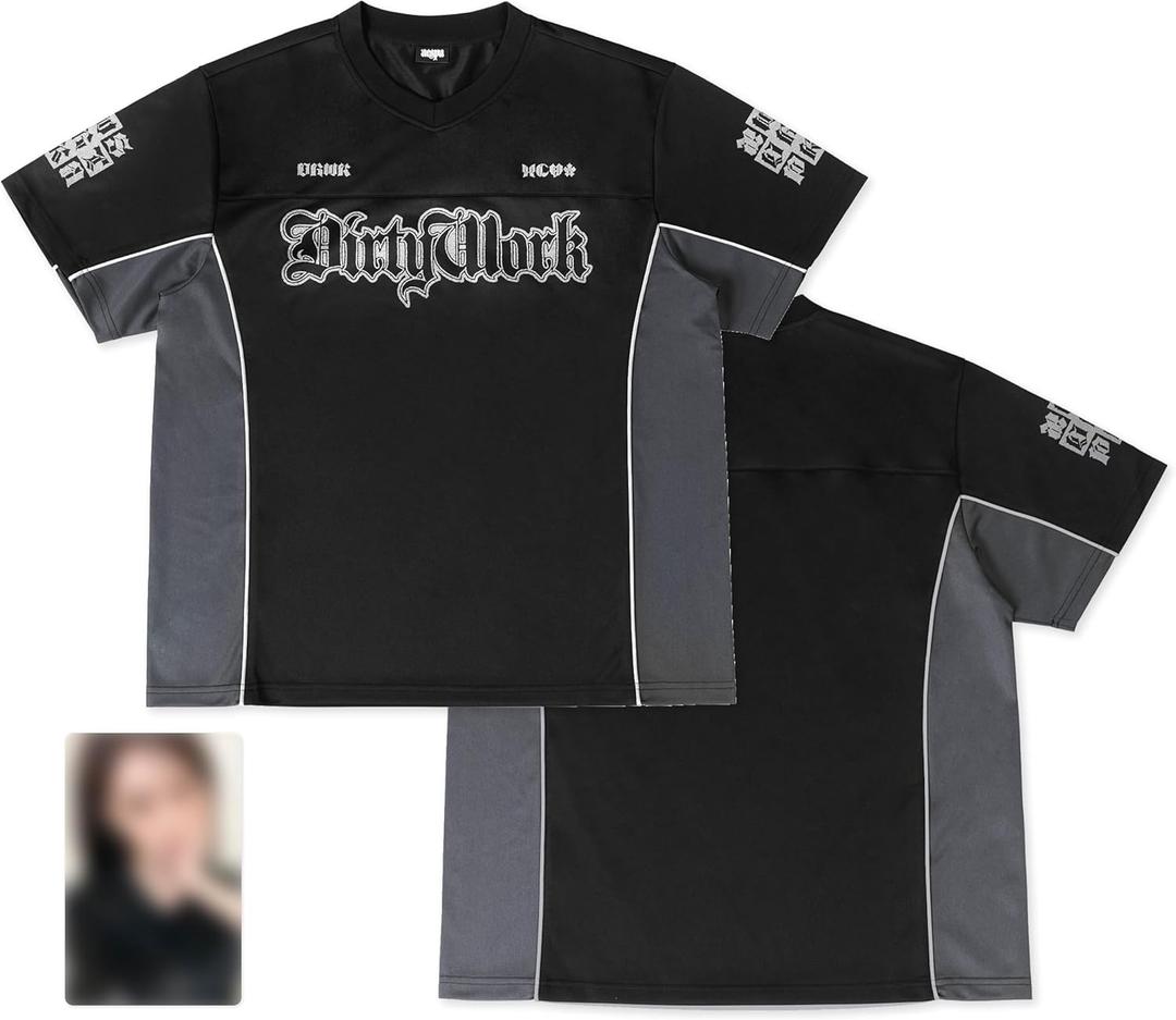 aespa Unisex-Adult Official Merch Dirty Work Jersey T-Shirt L