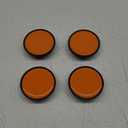 4 x 65mm Wheel Centre Alloy Hub Center Caps Compatible with VW 3B7 601 171 / 6U7 601 171 Hubcaps Black Orange CV 68