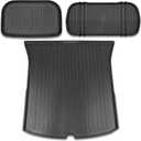 All Weather Cargo Liners for New 2025 2026 Tesla Model Y Juniper Trunk Mat with Front and Rear Frunk Trunk Tray Mats Protector Anti-Slip TPE Accessories (3PCS)