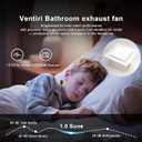 Bathroom Exhaust Fan with Light, 12 INCH, Upgraded Quiet Square Vent Fans with LED Light, 141 CFM, for Bathroom, Office, Home