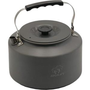 Bulin Camping Kettle, 2.2L Large Portable Stovetop Tea Kettle Fast Heating Boiling Hot Water for Open Fire Lightweight Coffee Pot with Anti-Scald Handle & Carry Bag for Outdoor Hiking Picnic Travel