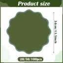 100Pcs Avocado Green Thick Paper Placemats Disposable Waterproof Place Mats, 13.5 inches x 13.5 inches