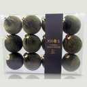 12PCS Green Velvet Christmas Ornaments Set  Large Flocked Shatterproof Baubles for Xmas Tree Decoration, Hanging Ornaments for Holiday & Home Dcor (Green, 4 Inch / 10 cm)