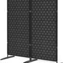 2 Panel Room Divider for Room Separation - Wall Partition Rooms Dividers and Folding Privacy Screens Indoor Small Devider Black Fresstanding Portable Separator Space Screen Partitions