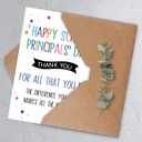 4 x Happy School Principals' Day Card, 8×5.3 inches