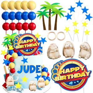 Hedgehog Cake Topper Cartoon Cake Decoration Woodland Animals Cake Topper