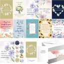 50 Pack Religious Get Well Cards with Scripture Assorted Bible Verse 4 x 6 Inch Affirmation Inspirational Christian Watercolor Floral Photography Wishing You Well Greeting Cards with Envelopes