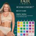 Vanity Fair Women's Beauty Back Smoothing Wireless Bra, Comfort and Support, Simple Sizing (White, L)