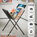 Mocomax Canvas Art Print Rack for Painting, Portable Folding Art Display Stand in Artist Galleries & Studios, Functional Art Storage Drying Rack for Posters, Artwork, Prints, Canvas, Panels, Black (M)