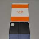 TUCCH Case Wallet for iPhone 15 6.1", Protective TPU Shockproof Inner Shell, PU Leather RFID Blocking 4 Card Holder Magnetic Closure Stand Cover Compatible with iPhone 15 6.1", Black&Light Blue