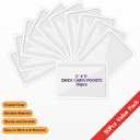 Clear Adhesive 3" x 5" Index Card Pockets With Top Open Loading, 50 Pack, Plastic Labels Holders for Storage Bins and Library, Ideal for Organizing and Protecting Your Cards