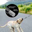 26ft Dog Leash Retractable with Chew Proof Extender, Upgraded Heavy Duty Retractable Dog Leash with Poop Bag Holder,Anti-Slip Grip, Reflective Leashes for Medium Large Pets 33lbs-110lbs (Black)