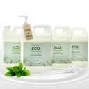 Eco Amenities - Pack of 4 Rectangular 1 Gallon Refill - Conditioner (Green Tea, 4-Pack, 1 Gallon Each)