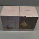 SALKING Essential Oil Diffuser, 100ml Small Aromatherapy Diffuser with Auto Shut-Off Function, Ultrasonic Diffusers for Essential Oils, Cool Mist Humidifier with Warm White Lights, for Office Home (White + Wooden Grain), Pack of 2 