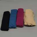 wirarpa Women's Cotton Underwear High Waisted Ladies Panties Full Coverage Briefs 4 Pack (Regular & Plus Size) (Black/Deep Red/Teal/Beige - Set 16)