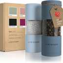 LARS NYSM Salt and Pepper Grinder Set I Salt and Pepper Mills with Adjustable Ceramic Grinder 2 pieces I Manual Design Spice Mill Set (Blue) (Stone Blue/Sky Blue)