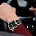 KADES Solid Stainless Steel Band Compatible with Apple Watch 49mm 45mm 44mm 42mm 41mm 40mm 38mm, Metal Strap for Apple Watch Ultra 2/1, Apple Watch Series 9/8/7/6/5/4/SE/SE2022/3/2/1 for Women and Men (Black+Starlight/Black)