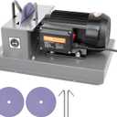 VEVOR Lawn Mower Blade Sharpener - 2/3HP 500W Grinder with 7-inch Ceramic Wheel, Sharpens High/Low Lift, Gator & Flat Blades