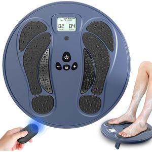 Rechargeable Foot Massager for Neuropathy, TENS & EMS Circulation Stimulator with Remote Control, 50 Intensities  Foot Leg Massager for Circulation and Pain Relief (Blue)