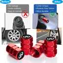 5pcs Car Key Chain whth tire Valve Stem Caps for Infiniti G35 G37 Q50L QX50 Q50 QX56 Q60 QX60 QX70 Q70L QX80, Car Key Fob Car Dust Caps Combo Set, Key Chain Keyring Accessories-YFND-red