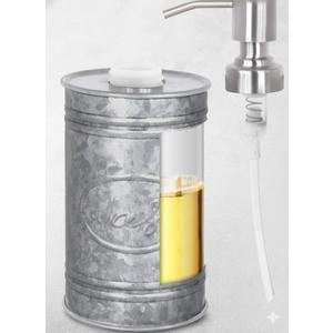 Autumn Alley Adorable Modern Farmhouse Bathroom Accessory for Sink/Vanity - Galvanized Soap Dispenser, Rustic Farmhouse Bathroom Decor