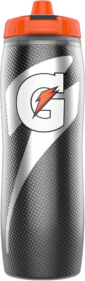 Gatorade Insulated Squeeze Bottle, Black, 30 Ounces