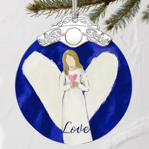 3 x Stained Glass Love Angel Christmas Ornament: Christmas Tree Ornaments & Decor, Holiday Decor  Holiday Presents, Gift Ideas & Gifts for Friends, Coworker, and Family