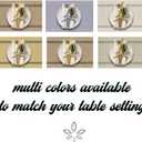 More Dcor Dining Table Placemats, Washable Heat-Resistant PVC Vinyl Table Mats for Dining Room and Kitchen, Anti-Slip - Set of 6 - Ivory