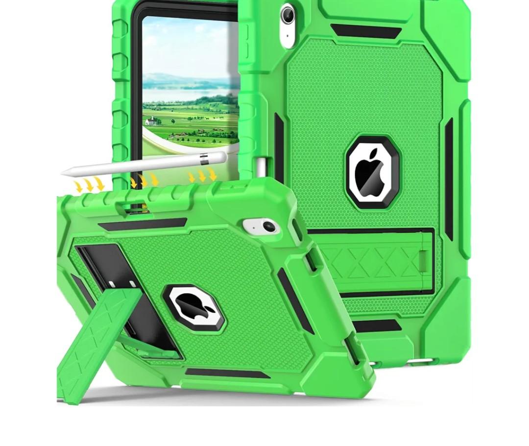 Grifobes for iPad A16 Case 11th Generation 11 inch 2025 / iPad 10th Generation Case 10.9 inch 2022, Heavy Duty Military Grade Shockproof Cover with Pencil Holder for i Pad 11/10 Gen (Green)