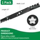 587199603 Sharp Mulching Blade Compatibles with Hus qvarna/Craftsman 22" Deck, 587199601 Painted Reaper Blade W Notches Compatibles with Hus qvarna HU725AWD HU700H HU700F HU800AWDH Lawn Mower