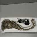 Solar Elephant Statue, Elephant Garden Statue with Solar Lights, Outdoor Elephant Decor for Porch Patio Lawn Balcony, Resin Elephants Figurine Decorations, Birthday Gifts for Mom Grandma Animal Lovers