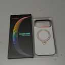 TORRAS Q3 VegSkin for iPhone 17 Pro Max Case Leather, 360 Spin Magnetic Stand, Fit for MagSafe, Camera Control, Shockproof Premium Organic Silicone Leather Case for iPhone 17 Pro Max, Cloud White