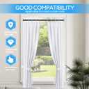 Shower Tension Curtain Rod Black 45 to 77 Inch Spring Tension Curtain Rod Shower Rod Non Slip Shower Curtain Rod No Drilling 1pcs for Windows Adjustable Tension Rods of Curtain Window Closet Kitchen