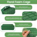 Hahood 24 Packs Floral Foam Cage Rectangle Flower Cage Holders with Floral Foam Flower Arrangement Supplies for Fresh Flowers, Home Wedding Decorations, 11.8 x 4.3 x 3.1 Inches