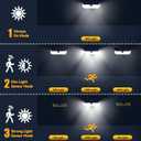 TECKNET 461 LED Solar Powered Outdoor Lights, 270 Angle & 3 Lighting Modes Motion Sensor Light Outdoor, Security Solar Lights Waterproof for Fence Front Door Yard Deck Garden Garage House - 6 Pack